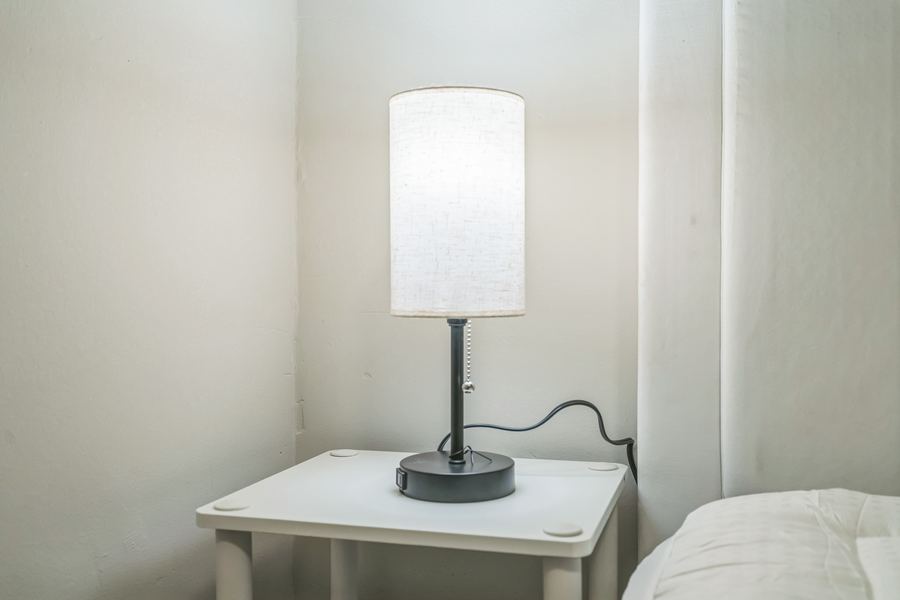 Nightstand and lamp